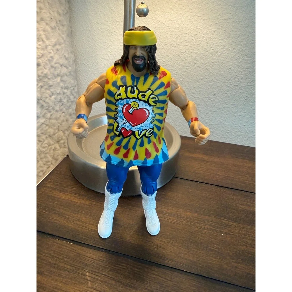 WWE Jakks Pacific Dude Love Mick Foley Action Figure 2003 Tie Dye Shirt